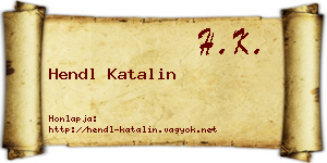 Hendl Katalin névjegykártya